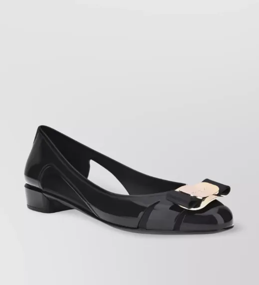 Rubber Cutout Ballerina Flats